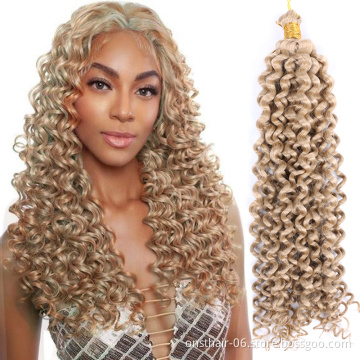 Onst Crochet mechesd couleur pour tress14 22 Inch 22 strands Marly bob Freetress water wave Bulk Hair Synthetic Curly Braids